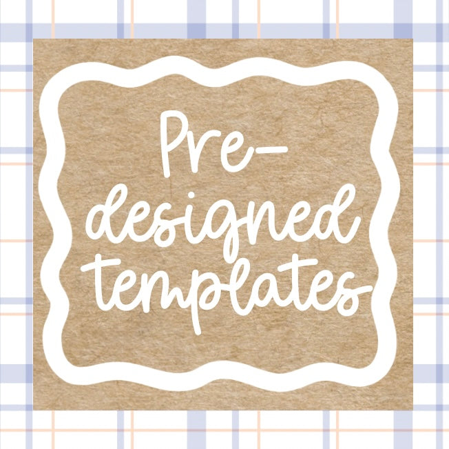 Pre-designed banner templates