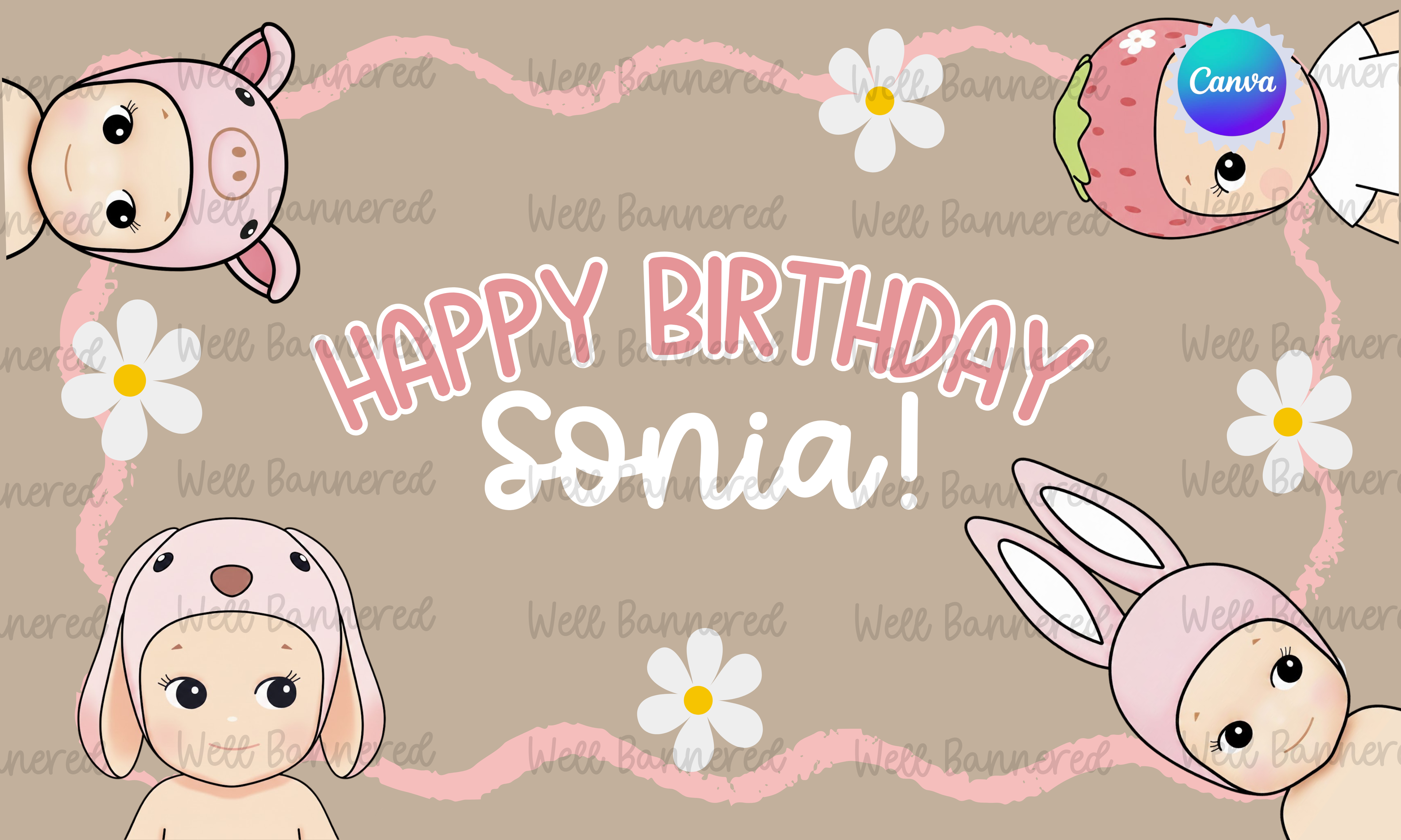 Sonny Angels Banner Template | Digital Download | 3 Sizes Included